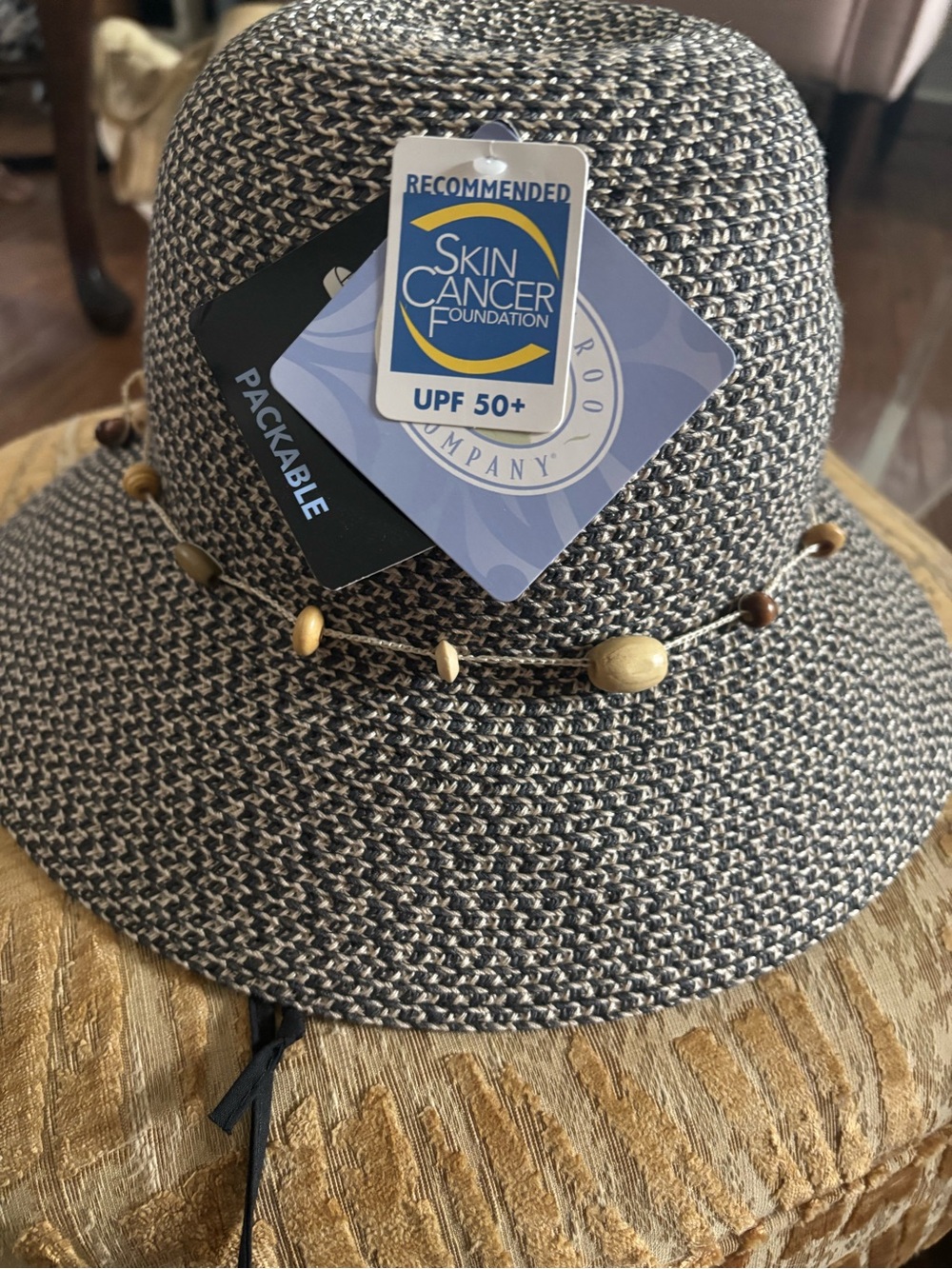 Wallaroo Naomi Paper Braid Hat in Charcoal